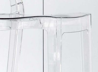 Tabouret polycarbonate transparent haut de gamme Kay - Lot de 2 - Photo n°2