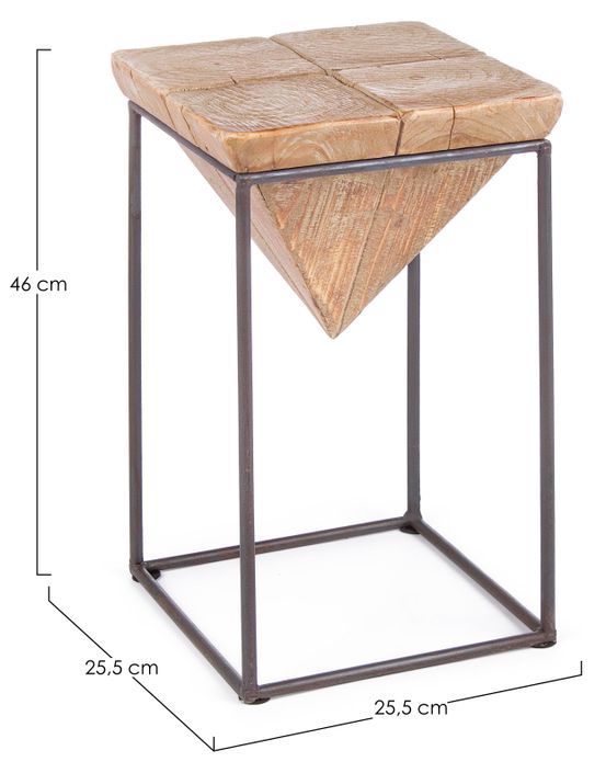 Tabouret triangle en acier noir Pimy - Lot de 2 - Photo n°3