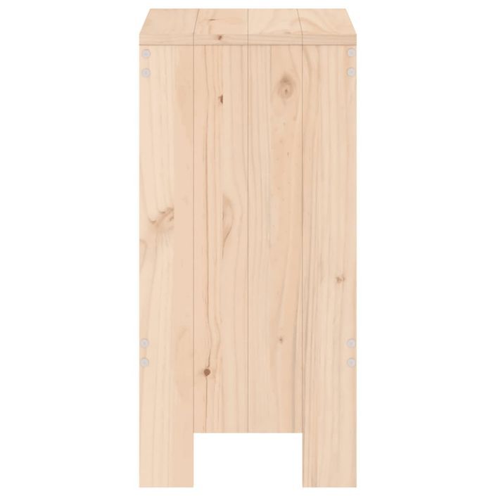 Tabourets de bar 2 pcs 40x36x75 cm bois massif de pin - Photo n°5