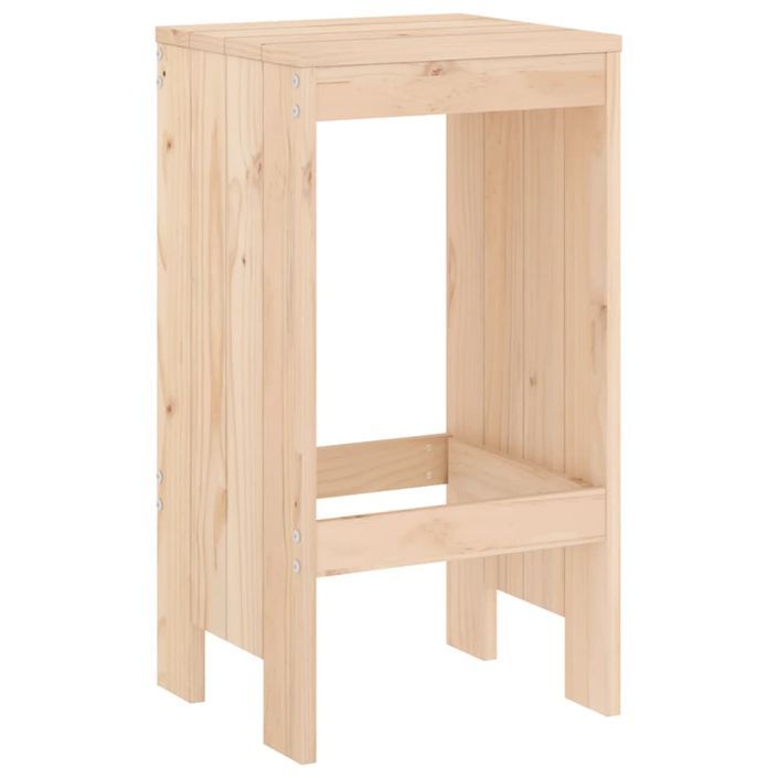 Tabourets de bar 2 pcs 40x36x75 cm bois massif de pin - Photo n°6