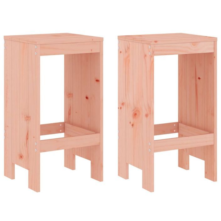 Tabourets de bar 2 pcs 40x36x75 cm bois massif Douglas - Photo n°1