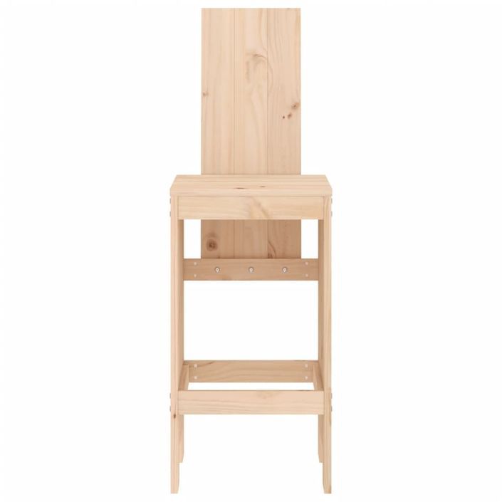 Tabourets de bar 2 pcs 40x42x120 cm bois massif de pin - Photo n°4