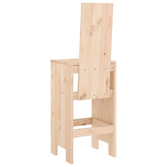 Tabourets de bar 2 pcs 40x42x120 cm bois massif de pin - Photo n°6