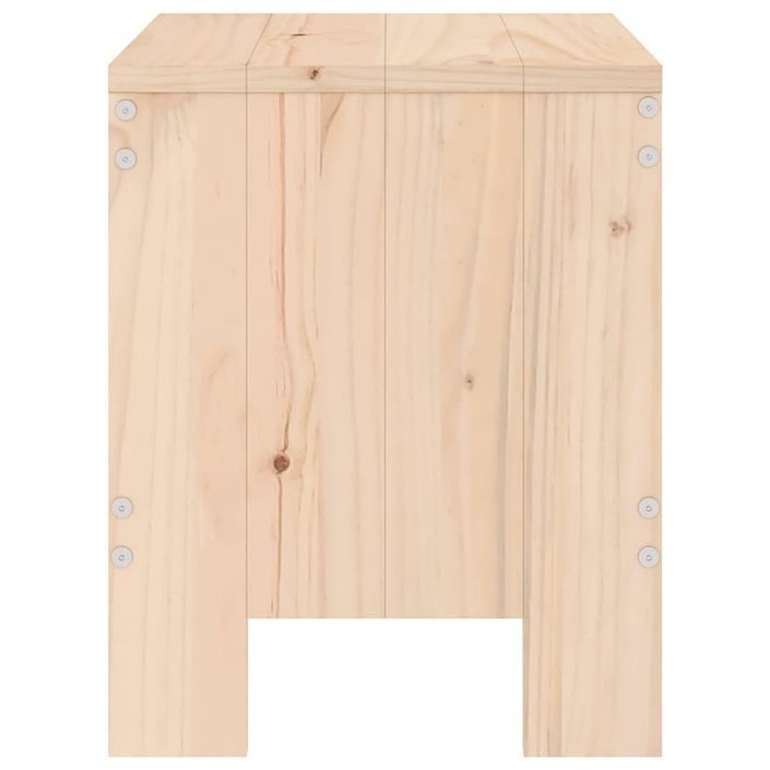 Tabourets de jardin 2 pcs 40x36x45 cm bois massif de pin - Photo n°5