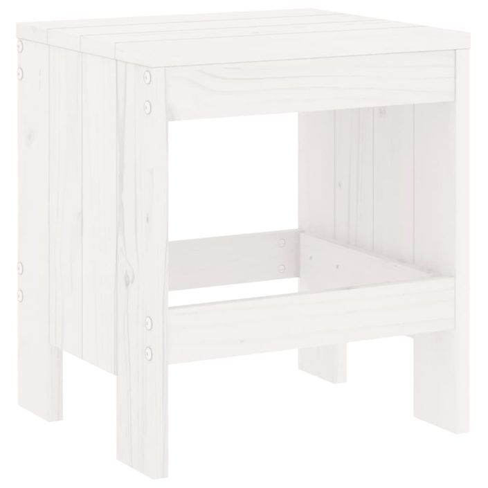 Tabourets de jardin 2 pcs blanc 40x36x45 cm bois massif de pin - Photo n°6