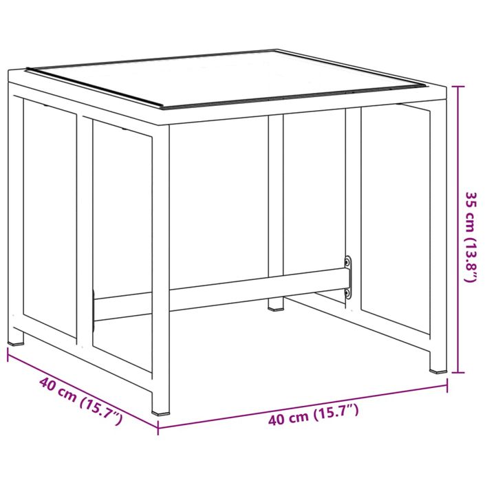 Tabourets de jardin 4 pcs noir acier et textilène - Photo n°9