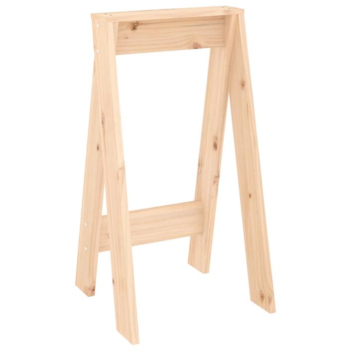 Tabourets lot de 2 40x40x75 cm bois massif de pin - Photo n°4