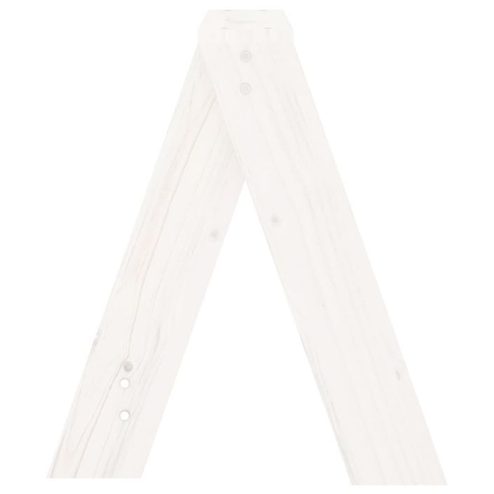 Tabourets lot de 2 blanc 40x40x45 cm bois massif de pin - Photo n°7