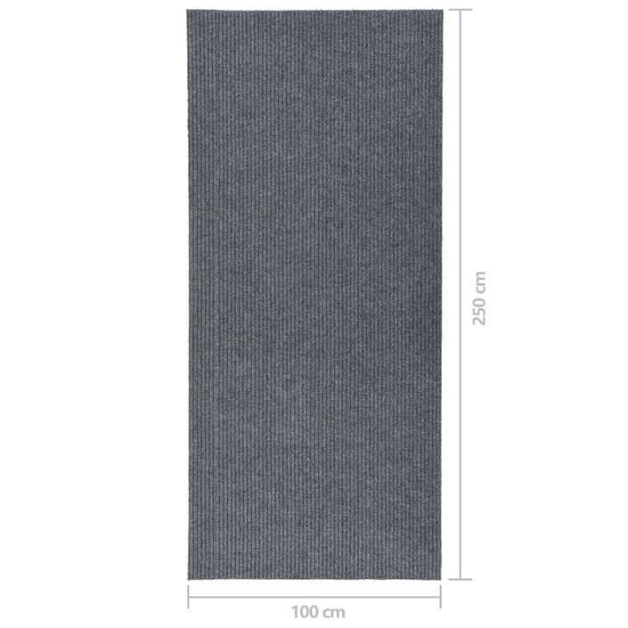 Tapis 100x250 cm Gris - Photo n°7