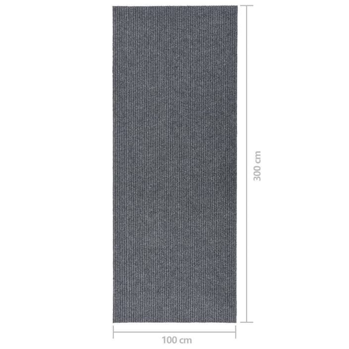 Tapis 100x300 cm Gris - Photo n°7