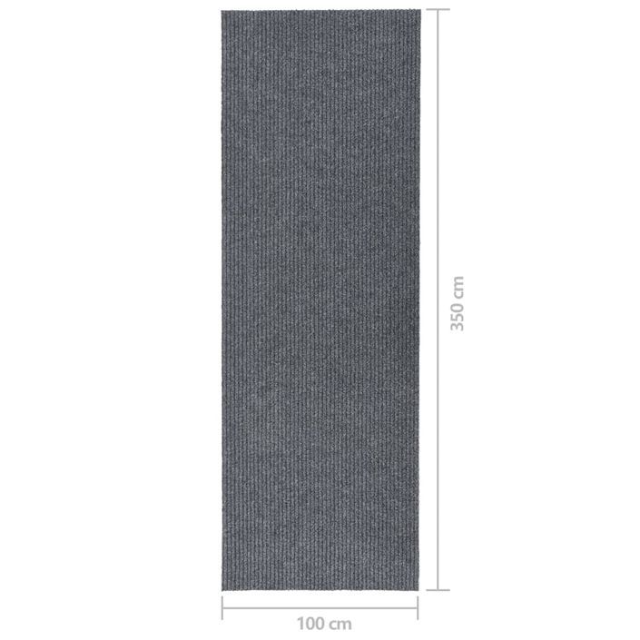 Tapis 100x350 cm Gris - Photo n°7