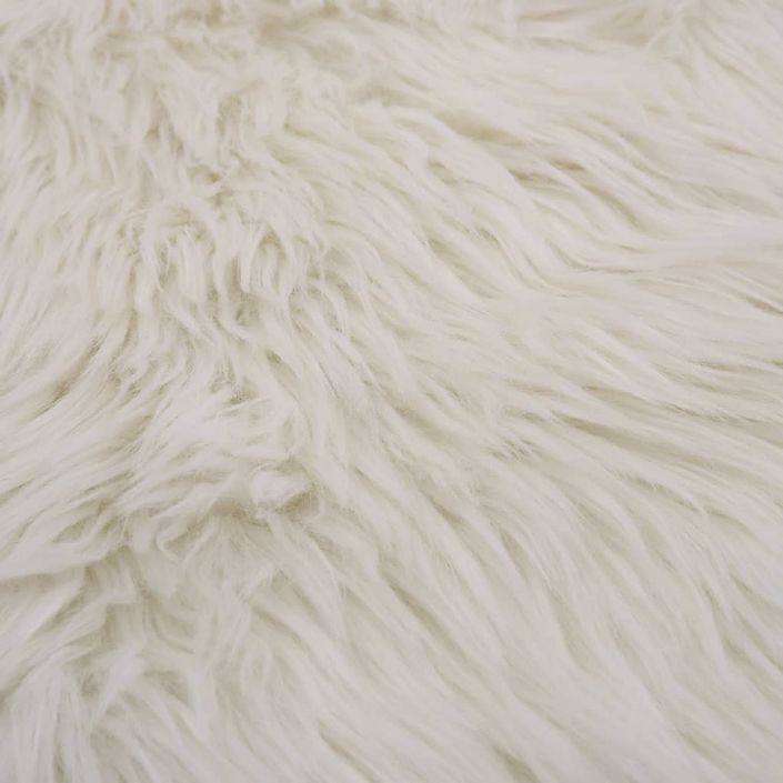 Tapis 60 x 90 cm Peau de mouton synthétique Blanc - Photo n°2