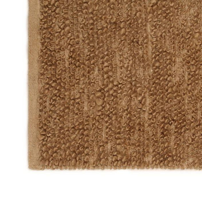 Tapis à poils bouclés fait à la main 80x160 cm Jute et coton - Photo n°6