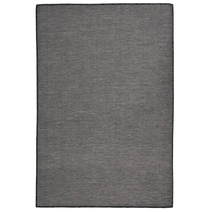 Tapis à tissage plat d'extérieur 120x170 cm Gris - Photo n°1