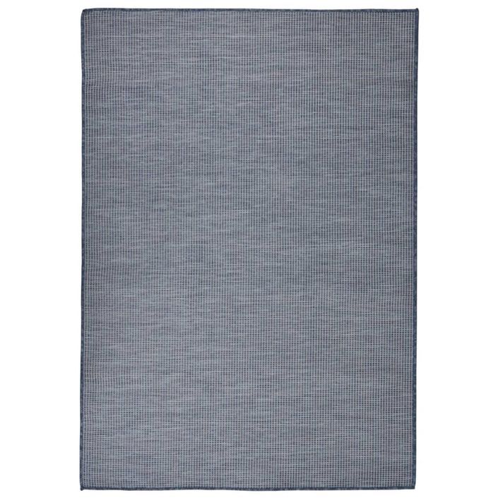 Tapis à tissage plat d'extérieur 160x230 cm Bleu - Photo n°1