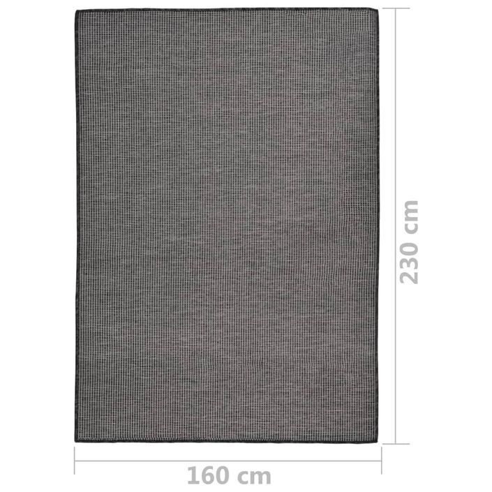 Tapis à tissage plat d'extérieur 160x230 cm Gris - Photo n°6