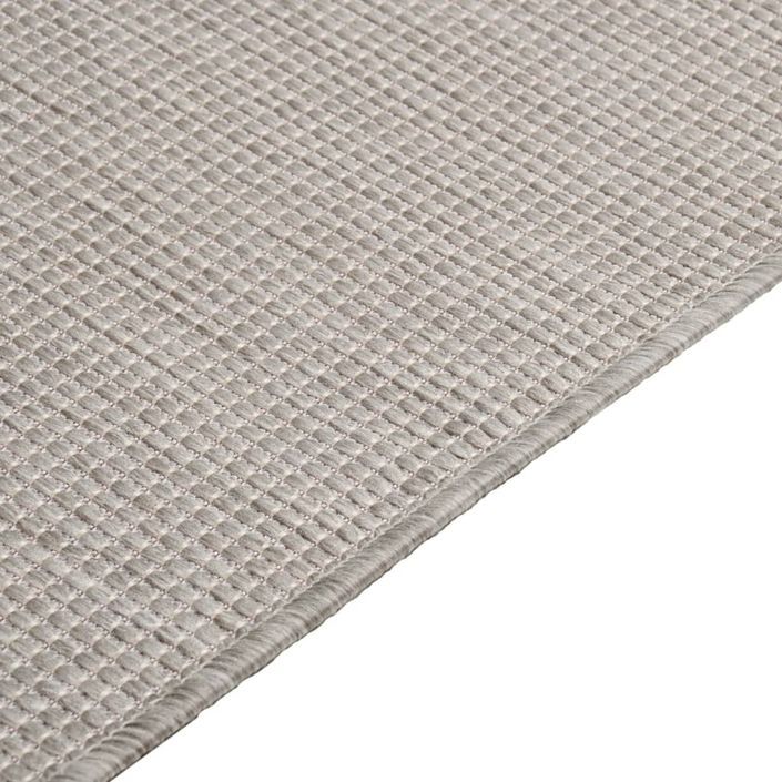 Tapis à tissage plat d'extérieur 160x230 cm Taupe - Photo n°4