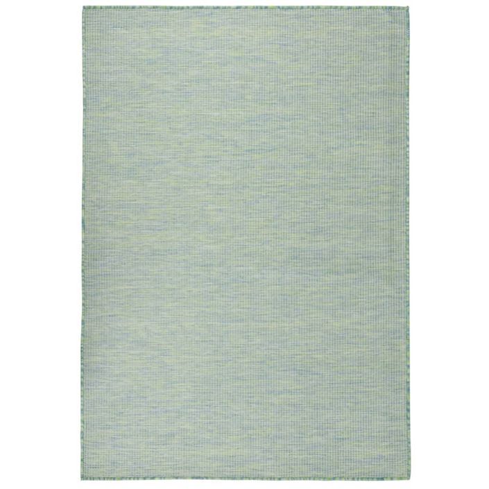 Tapis à tissage plat d'extérieur 160x230 cm Turquoise - Photo n°1