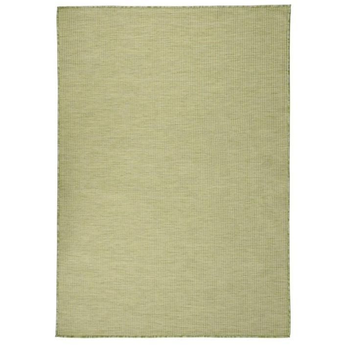 Tapis à tissage plat d'extérieur 160x230 cm Vert - Photo n°1