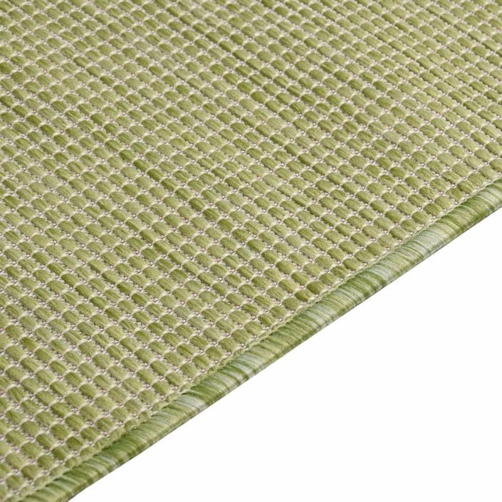 Tapis à tissage plat d'extérieur 160x230 cm Vert - Photo n°4