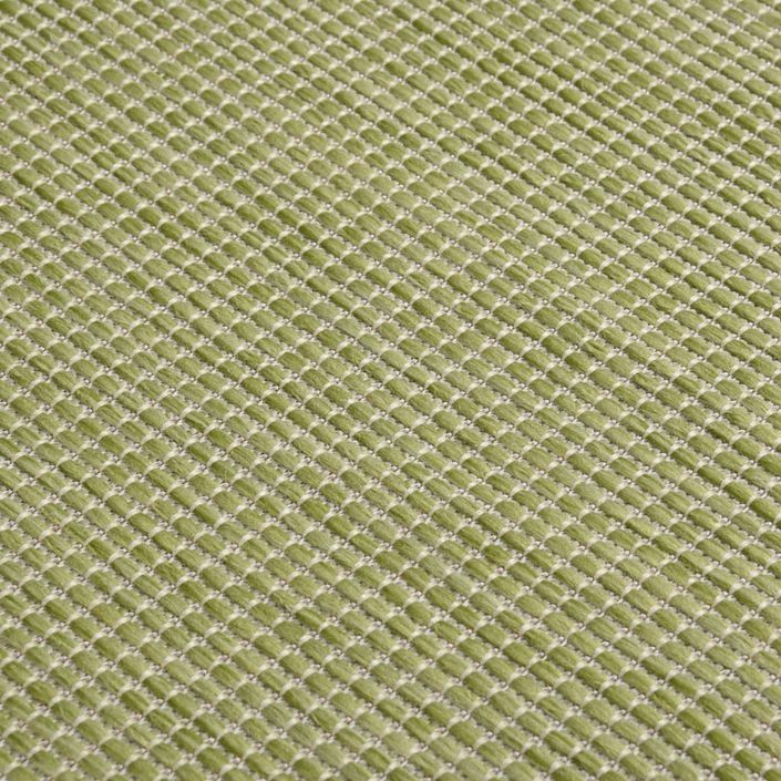 Tapis à tissage plat d'extérieur 160x230 cm Vert - Photo n°5