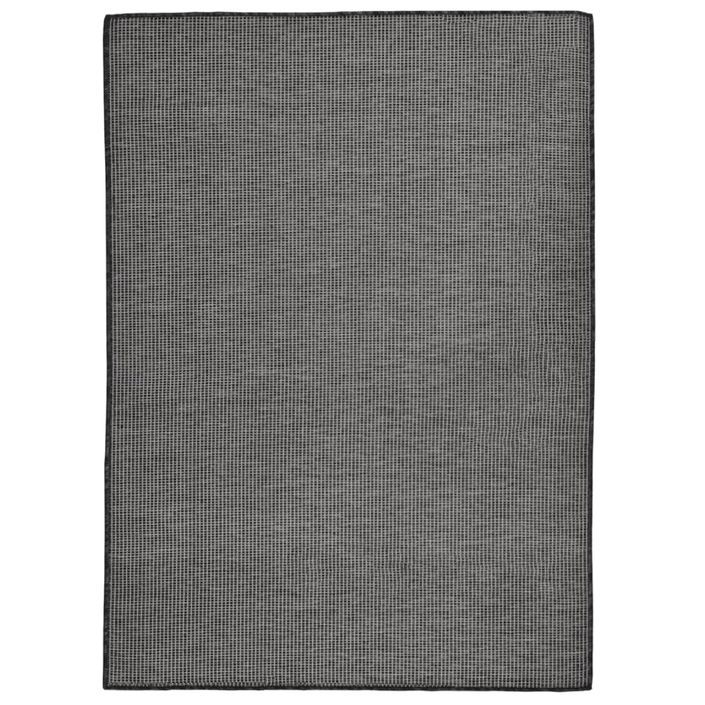 Tapis à tissage plat d'extérieur 200x280 cm Gris - Photo n°1