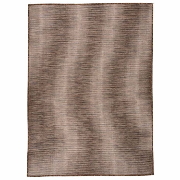 Tapis à tissage plat d'extérieur 200x280 cm Marron - Photo n°1