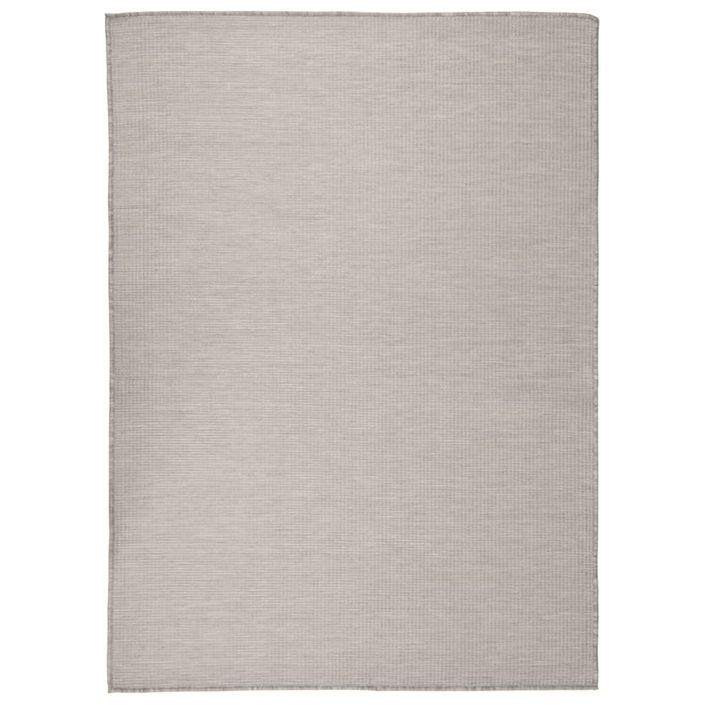 Tapis à tissage plat d'extérieur 200x280 cm Taupe - Photo n°1