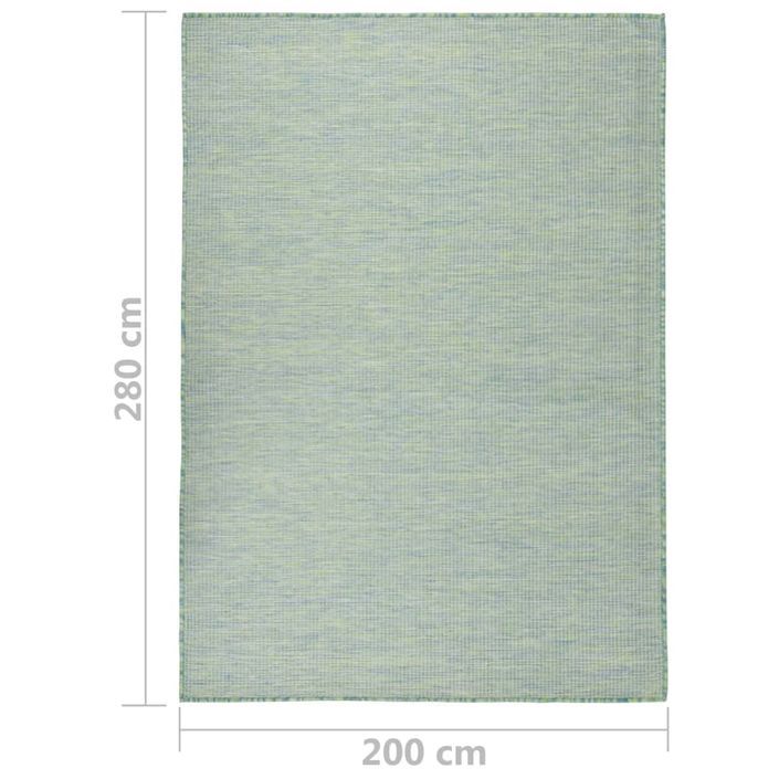 Tapis à tissage plat d'extérieur 200x280 cm Turquoise - Photo n°6