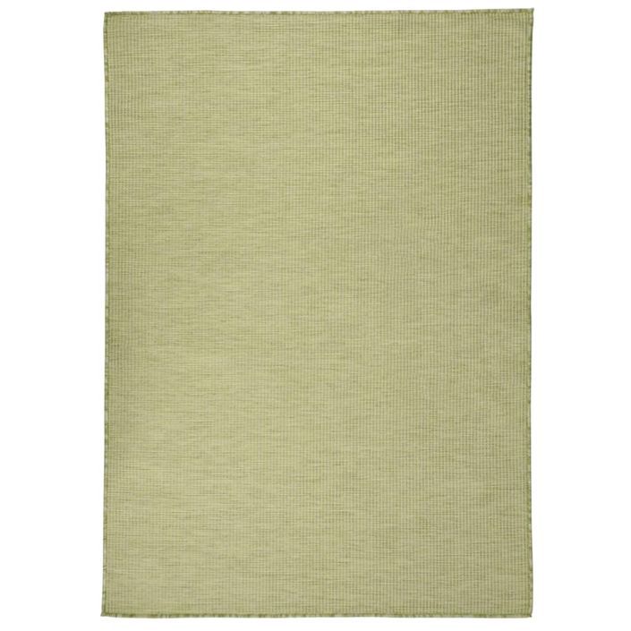 Tapis à tissage plat d'extérieur 200x280 cm Vert - Photo n°1