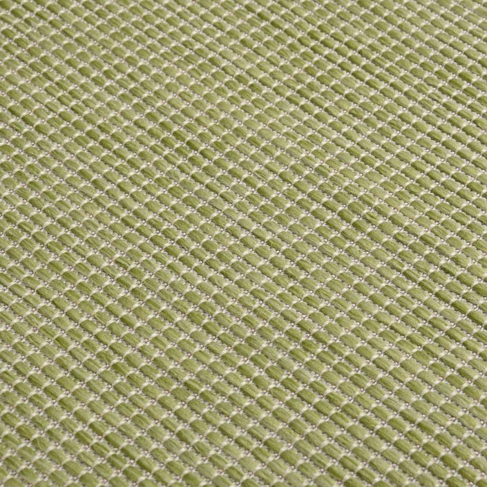 Tapis à tissage plat d'extérieur 200x280 cm Vert - Photo n°5