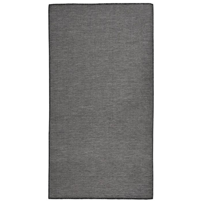 Tapis à tissage plat d'extérieur 80x150 cm Gris - Photo n°1