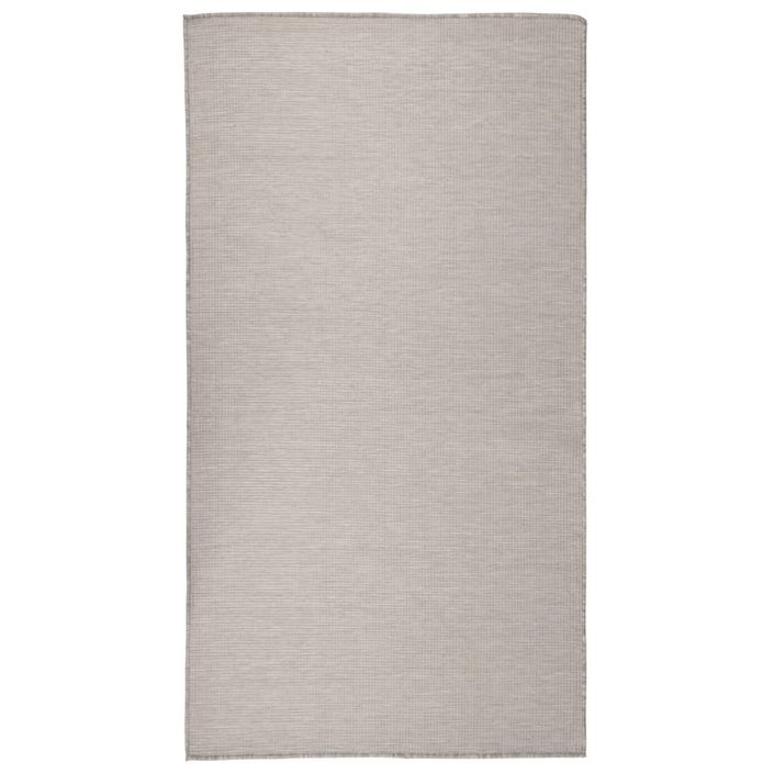 Tapis à tissage plat d'extérieur 80x150 cm Taupe - Photo n°1