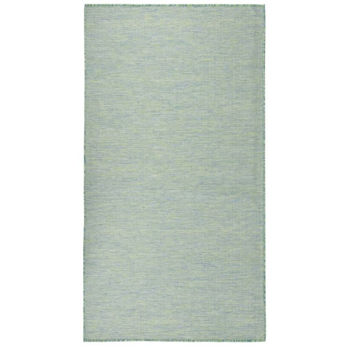 Tapis à tissage plat d'extérieur 80x150 cm Turquoise - Photo n°1