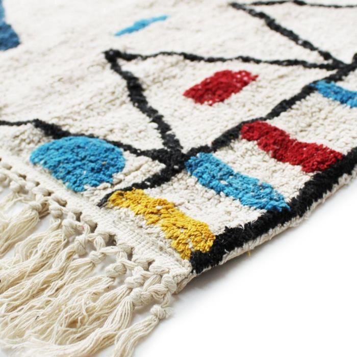 Tapis Berbere Color - 120 x 170 cm - Blanc - Photo n°4