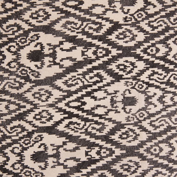 Tapis colonial en coton noir et blanc Najia - Photo n°2