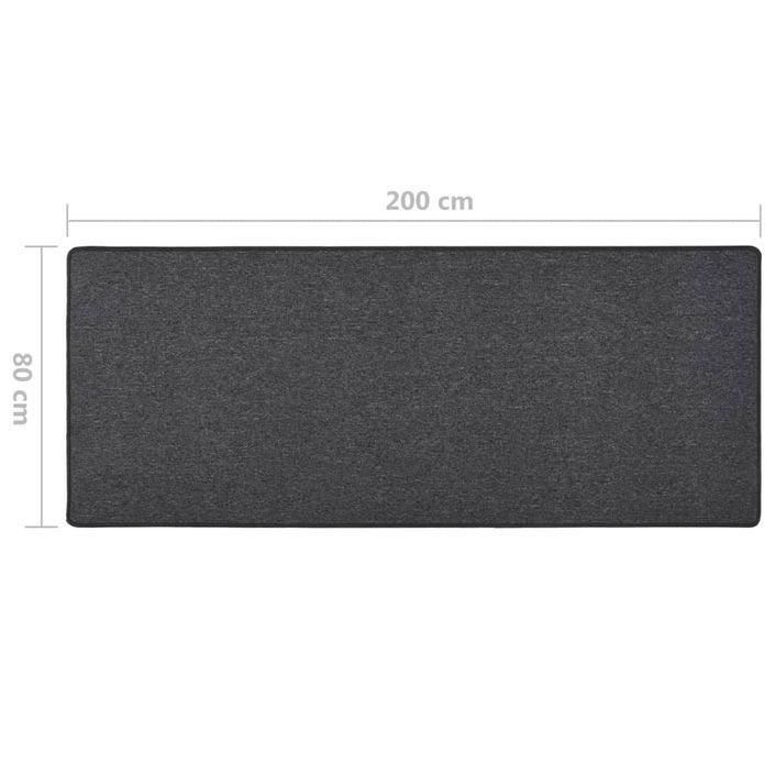 Tapis de couloir Anthracite 80x200 cm - Photo n°7