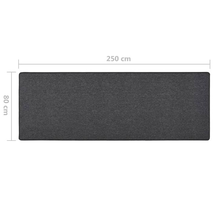 Tapis de couloir Anthracite 80x250 cm - Photo n°7