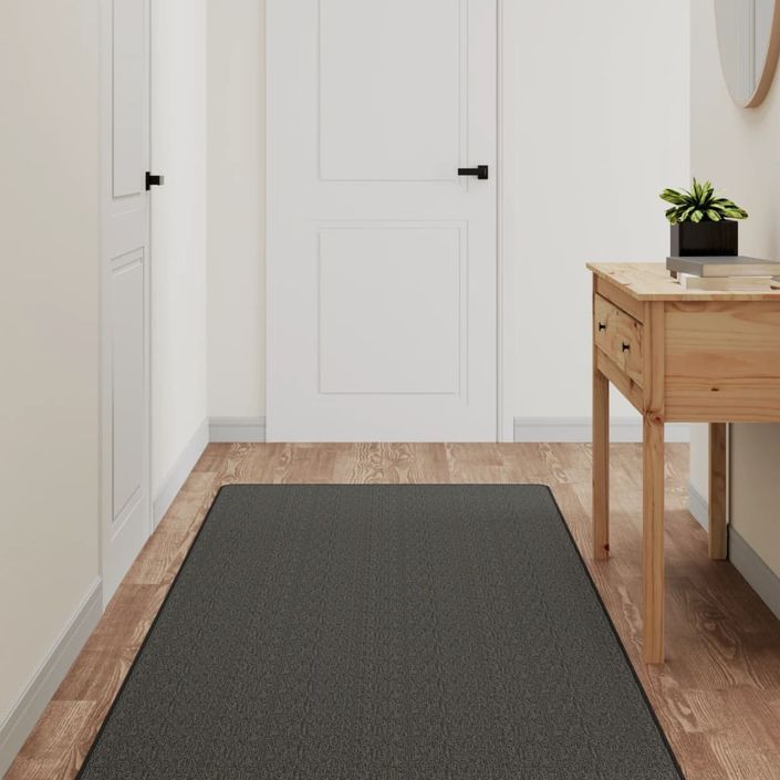 Tapis de couloir aspect sisal anthracite 80x200 cm - Photo n°2