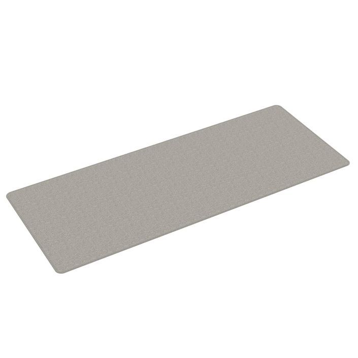 Tapis de couloir aspect sisal taupe 80x200 cm - Photo n°1