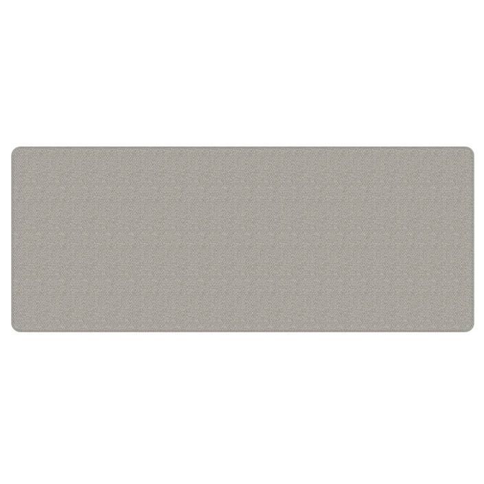 Tapis de couloir aspect sisal taupe 80x200 cm - Photo n°3