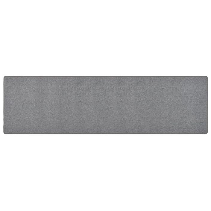 Tapis de couloir Gris foncé 50x200 cm - Photo n°1