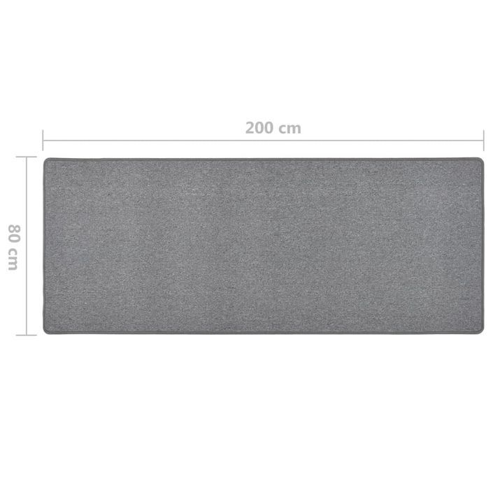 Tapis de couloir Gris foncé 80x200 cm - Photo n°7