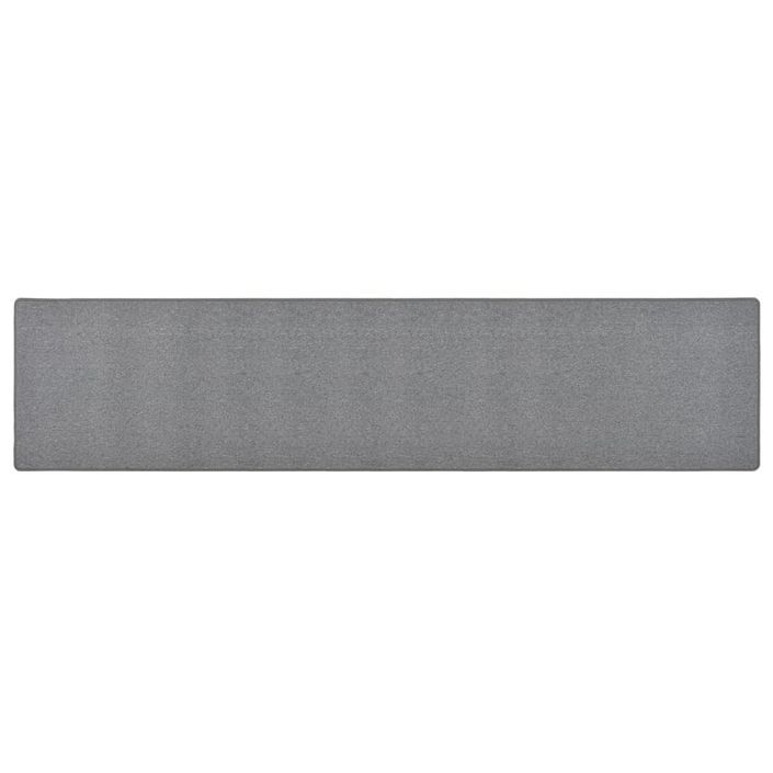 Tapis de couloir Gris foncé 80x400 cm - Photo n°1