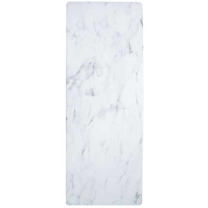 Tapis de cuisine Marble - 45 x 120 cm - blanc - Photo n°1