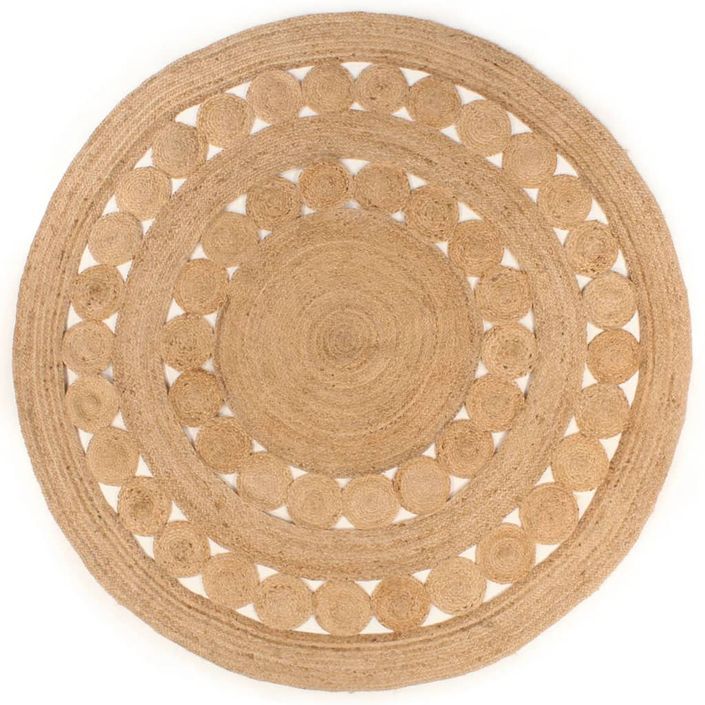 Tapis Design tressé Jute 210 cm Rond - Photo n°1