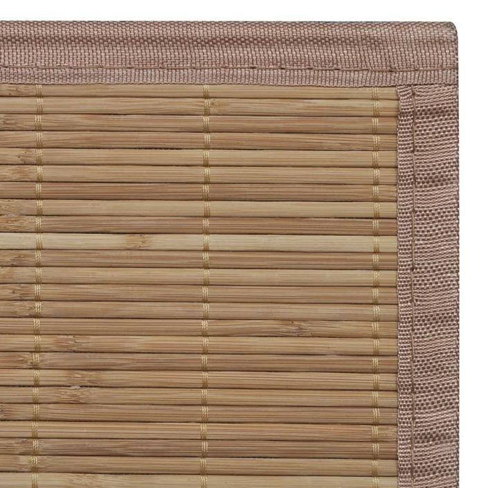 Tapis en bambou 100 x 160 cm Marron - Photo n°6