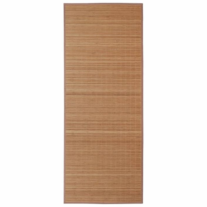 Tapis en bambou brun à latte Rectangulaire 80 x 300 cm - Photo n°1