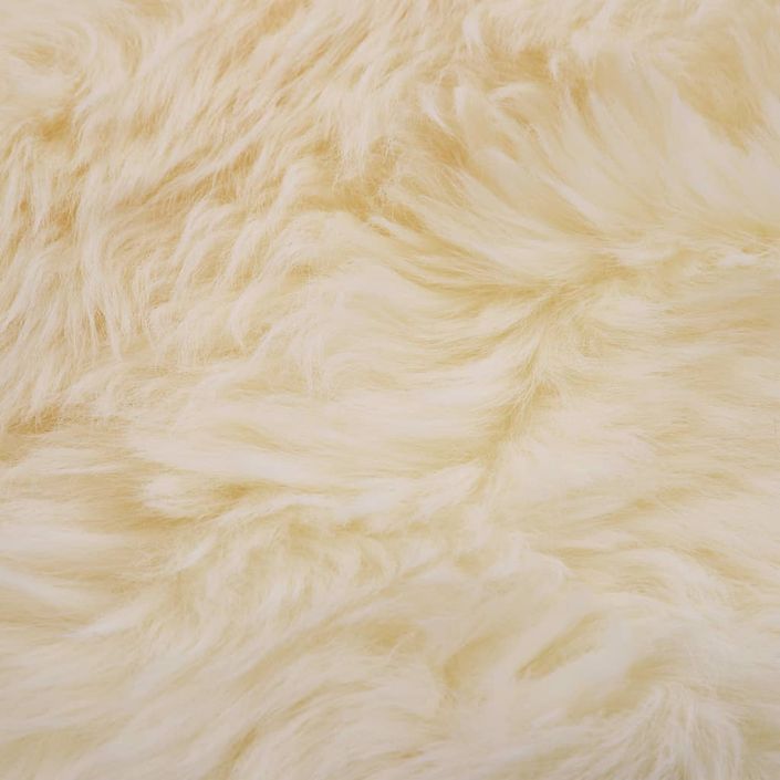 Tapis en peau de mouton 60 x 180 cm Blanc - Photo n°4