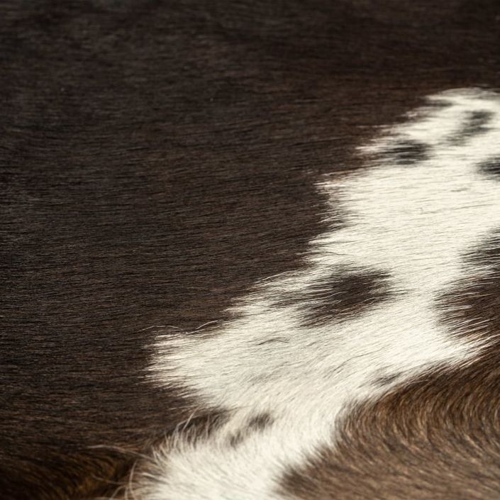 Tapis en peau de vache véritable noir 180x220 cm - Photo n°3